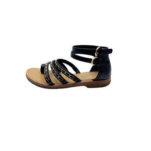 Chanel Sandals SS2016 Karl Lagerfeld  Black Chain Strap EU 37C